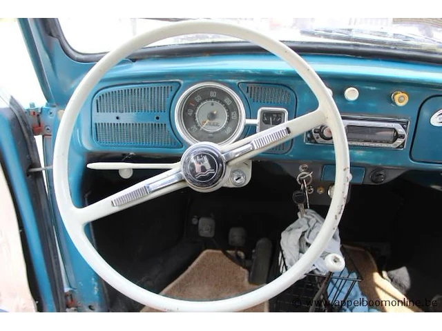 Personenwagen/oldtimer volkswagen kever kg1200, benzine,25kw, 1200cm³,1e inschr 07/4/1965, 115590614, afgelezen km: 61718, co²-uitstoot ng, euro ng,kenteken i+ii, zonder gelijkvormigheidsattest,keuring tot 29/5/23,2sleutels - afbeelding 4 van  17