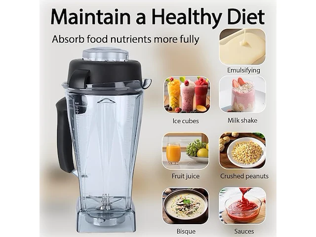 Petyoung 60 oz transparante blender container - afbeelding 2 van  4