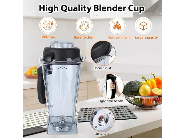 Petyoung 60 oz transparante blender container - afbeelding 3 van  4