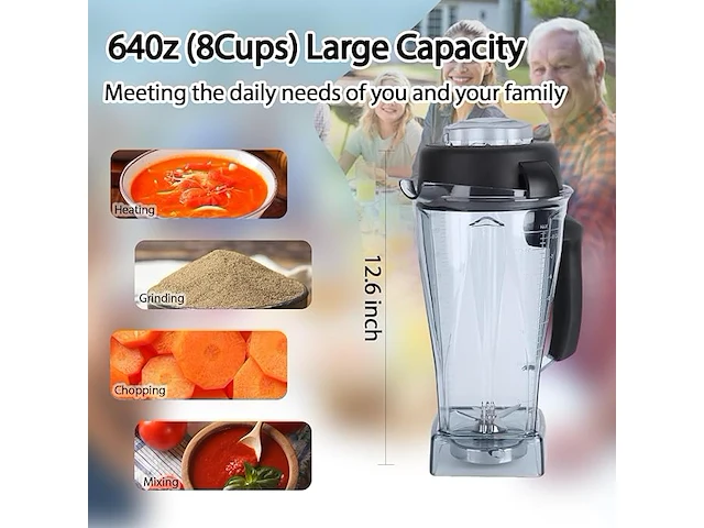 Petyoung 60 oz transparante blender container - afbeelding 4 van  4