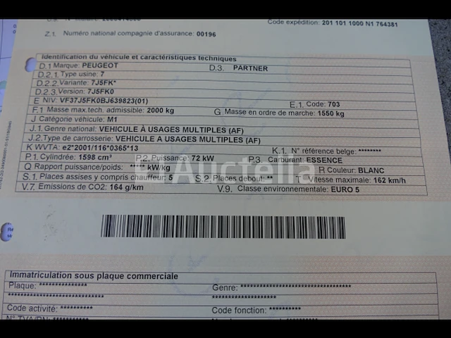 Peugeot partner auto (2011-87.624 km) - afbeelding 30 van  41