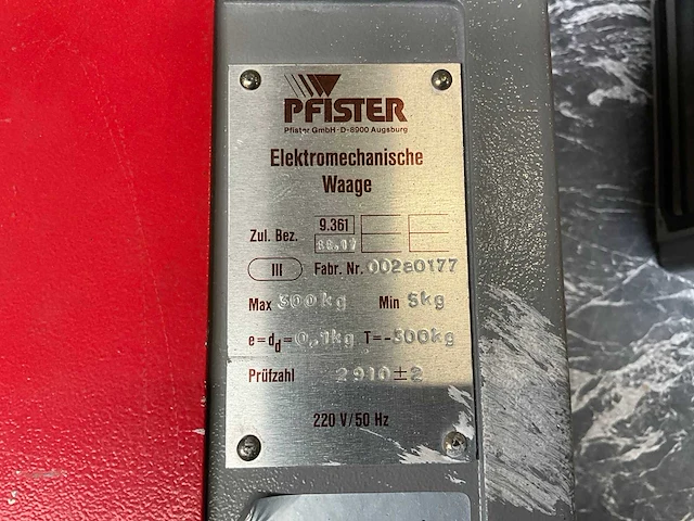 Pfister dwt 6 bedieningspaneel/weegschaal (2x) - afbeelding 7 van  8