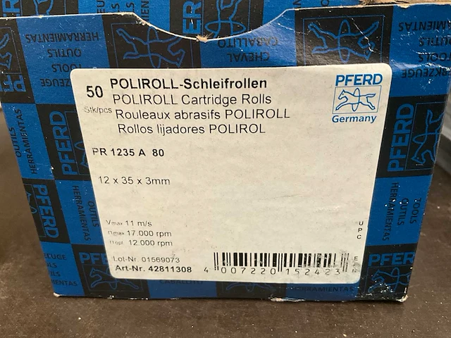 Pherd. pr 1235 a80. 12x35x3 mm. polierrollen circa 50 stuks. (2x) - afbeelding 2 van  2