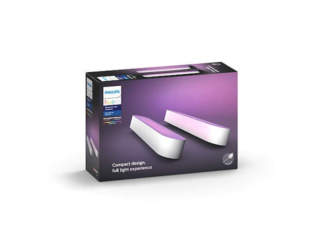 Philips - lichtbalk philips hue wit en gekleurd licht play set van 2 - afbeelding 1 van  3