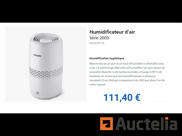 Philips 2000-serie hu2510/10 luchtbevochtiger - afbeelding 1 van  1