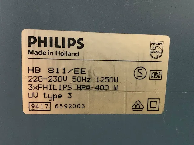 Philips hb 811 mobiele zonnebank - afbeelding 9 van  9