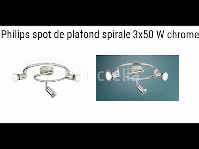 Philips led plafondlamp 3x50 w chroom - afbeelding 1 van  6