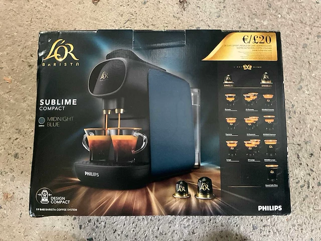 Philips l’or barista sublime compact – midnight blue - afbeelding 1 van  2