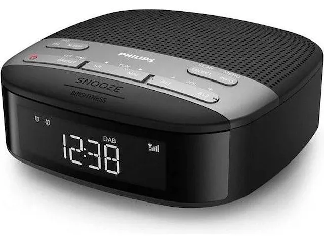 Philips tar3505/12 dab+ wekkerradio zwart - afbeelding 1 van  3
