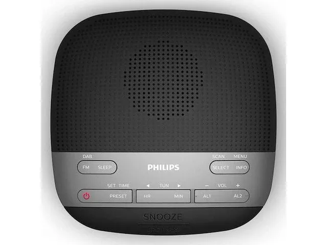 Philips tar3505/12 dab+ wekkerradio zwart - afbeelding 2 van  3