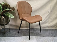 Phoenix brown pu - dining chair (4x) - afbeelding 1 van  7