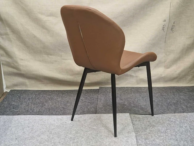 Phoenix brown pu - dining chair (4x) - afbeelding 5 van  7