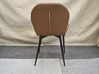 Phoenix brown pu - dining chair (4x) - afbeelding 7 van  7