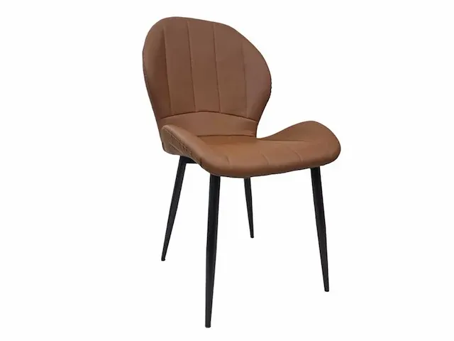 Phoenix brown pu - dining chair (6x) - afbeelding 1 van  7