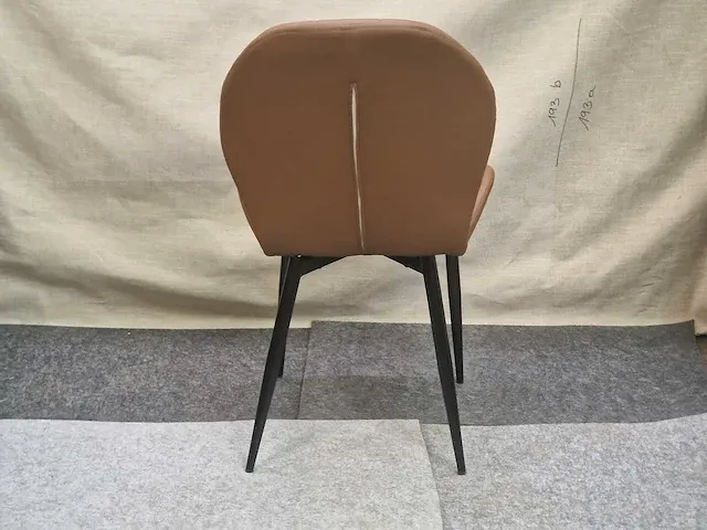 Phoenix brown pu - dining chair (6x) - afbeelding 7 van  7