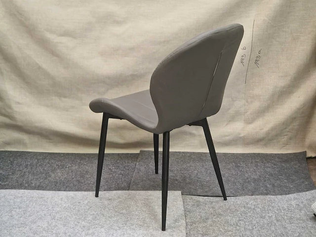 Phoenix grey pu - dining chair (4x) - afbeelding 3 van  8