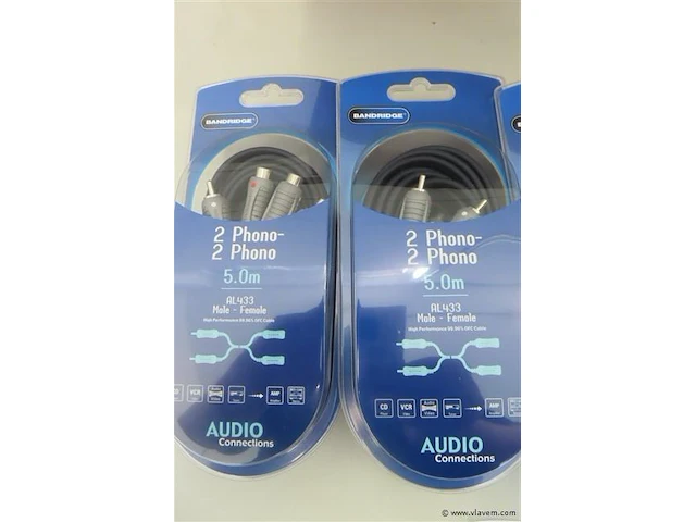 Phono-kabel male-female, bandridge - afbeelding 2 van  3