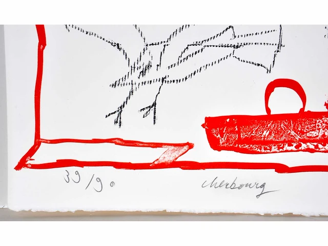 Pierre alechinsky - cherbourg - litho - afbeelding 4 van  7