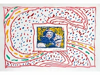 Pierre alechinsky - dame taride - lithografie en ets - afbeelding 1 van  7
