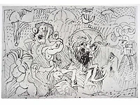 Pierre alechinsky - ecouter dessiner - offset - afbeelding 1 van  6