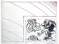 Pierre alechinsky - jours d'hiver en toscane - ets - afbeelding 1 van  8