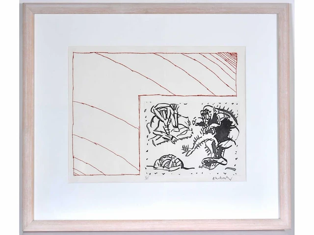 Pierre alechinsky - jours d'hiver en toscane - ets - afbeelding 3 van  10