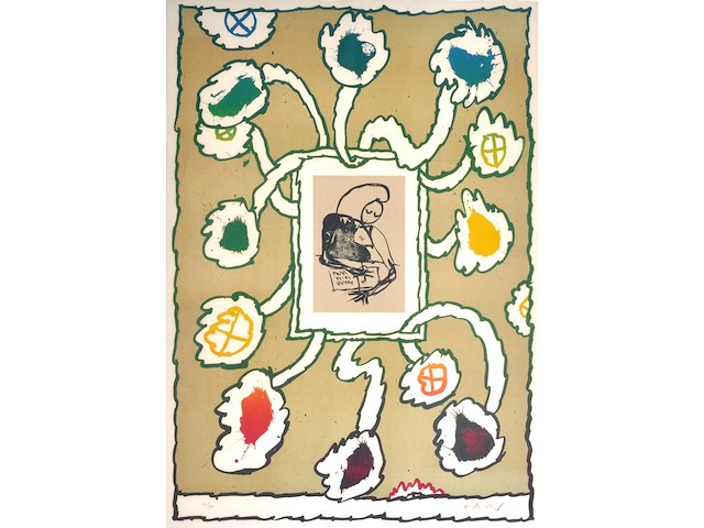 Pierre alechinsky - lettre ouverte - litho - afbeelding 1 van  12