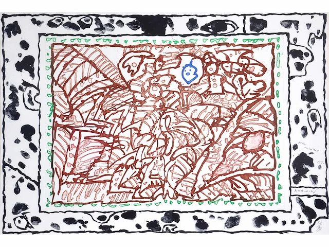 Pierre alechinsky - ordre minèral - ets en aquatint - afbeelding 1 van  9