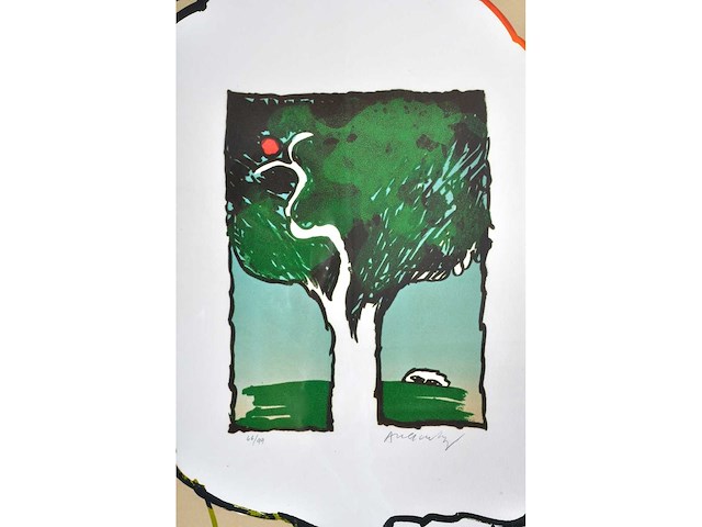 Pierre alechinsky - retour aux sources - litho - afbeelding 6 van  11