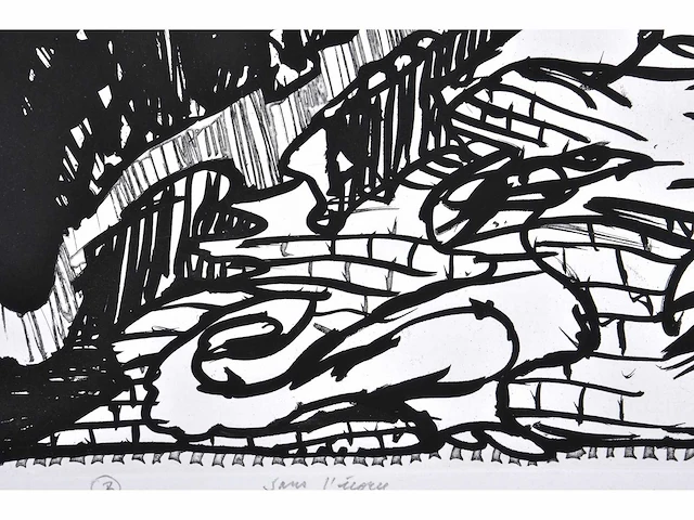 Pierre alechinsky - sans l’ecorce b - litho en ets/ aquatint - afbeelding 2 van  13