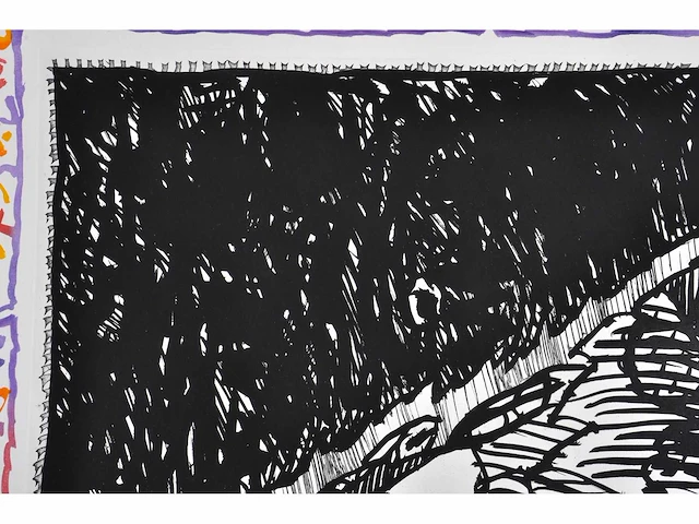 Pierre alechinsky - sans l’ecorce b - litho en ets/ aquatint - afbeelding 3 van  13