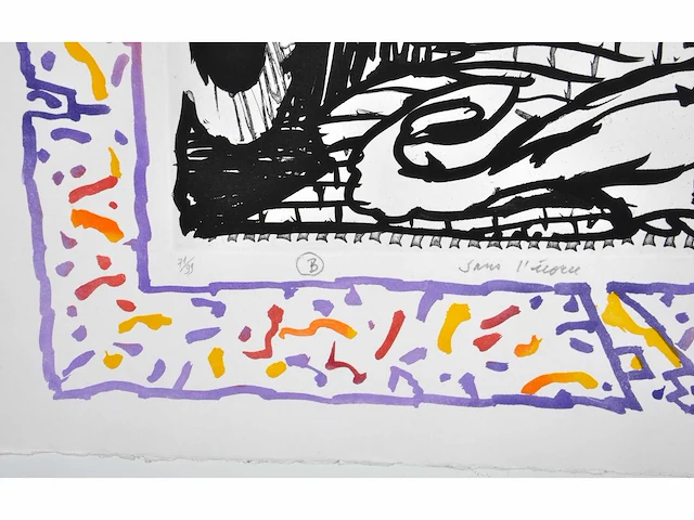 Pierre alechinsky - sans l’ecorce b - litho en ets/ aquatint - afbeelding 8 van  13
