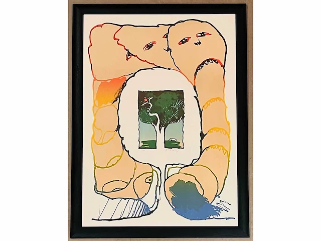 Pierre alechinsky (1927) - retour aux sources - litho - afbeelding 7 van  11