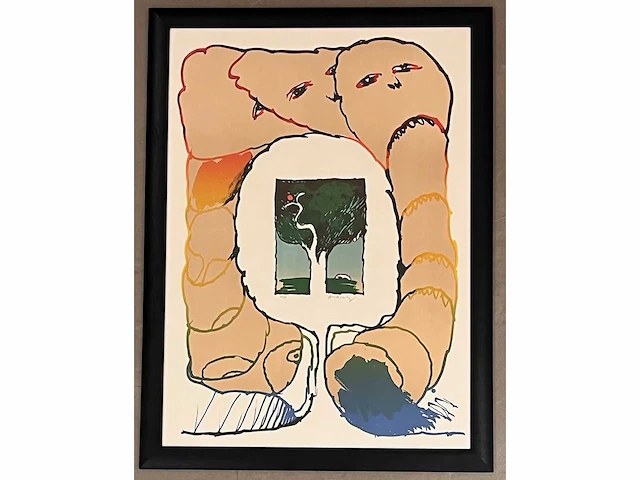 Pierre alechinsky (1927) - retour aux sources - litho - afbeelding 8 van  11