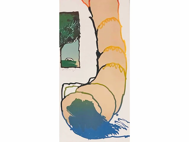 Pierre alechinsky (1927) - retour aux sources - litho - afbeelding 9 van  11