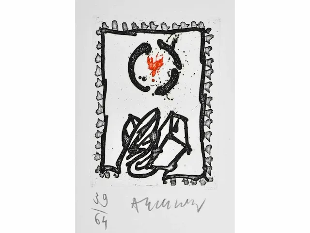Pierre alechinsky (brussel 1927) ets - afbeelding 1 van  3