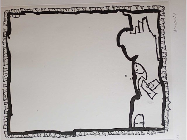 Pierre alechinsky ets handgesignieerd - afbeelding 1 van  3