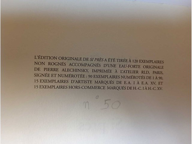 Pierre alechinsky “si pres” - afbeelding 3 van  3