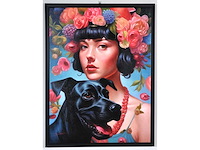 Pierre laurent - la femme au roses - olie op doek - afbeelding 5 van  12