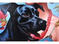 Pierre laurent - la femme au roses - olie op doek - afbeelding 8 van  12