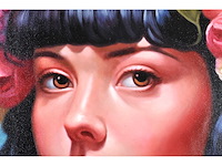 Pierre laurent - la femme au roses - olie op doek - afbeelding 9 van  12