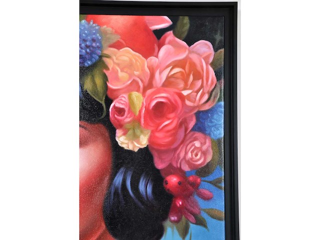 Pierre laurent - la femme au roses - olie op doek - afbeelding 11 van  12