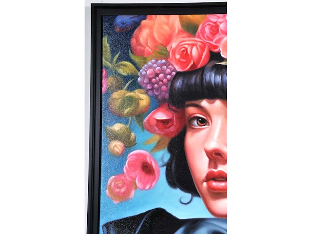 Pierre laurent - la femme au roses - olie op doek - afbeelding 12 van  12