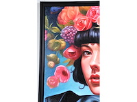 Pierre laurent - la femme au roses - olie op doek - afbeelding 12 van  12