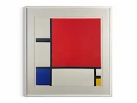 Piet mondriaan - compositie 2 in rood, blauw en geel - afbeelding 1 van  2