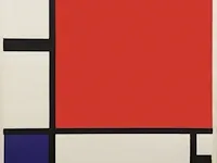 Piet mondriaan - compositie 2 in rood, blauw en geel - afbeelding 2 van  2