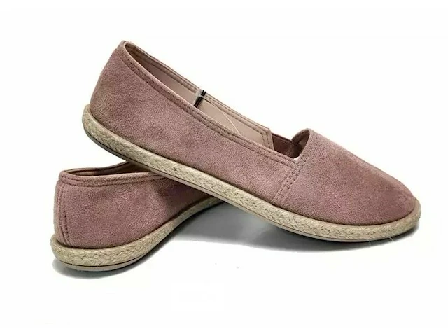 Pink suède zomer espadrilles-maat 37 - afbeelding 4 van  4