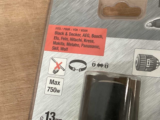 Piranha boorkop, snelspan 13 mm (18x) - afbeelding 3 van  5