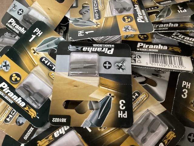 Piranha mix kavel schroefbits (197x) - afbeelding 2 van  5