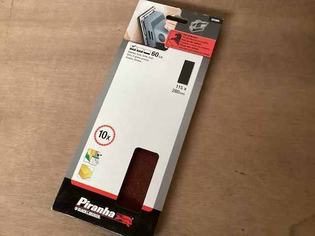 Piranha x31000 schuurpapier 115 x 280 mm - 10 pack (59x) - afbeelding 1 van  6